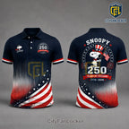 Snoopy USA 250 Years of Freedom Patriotic 1776-2026 Polo Shirt