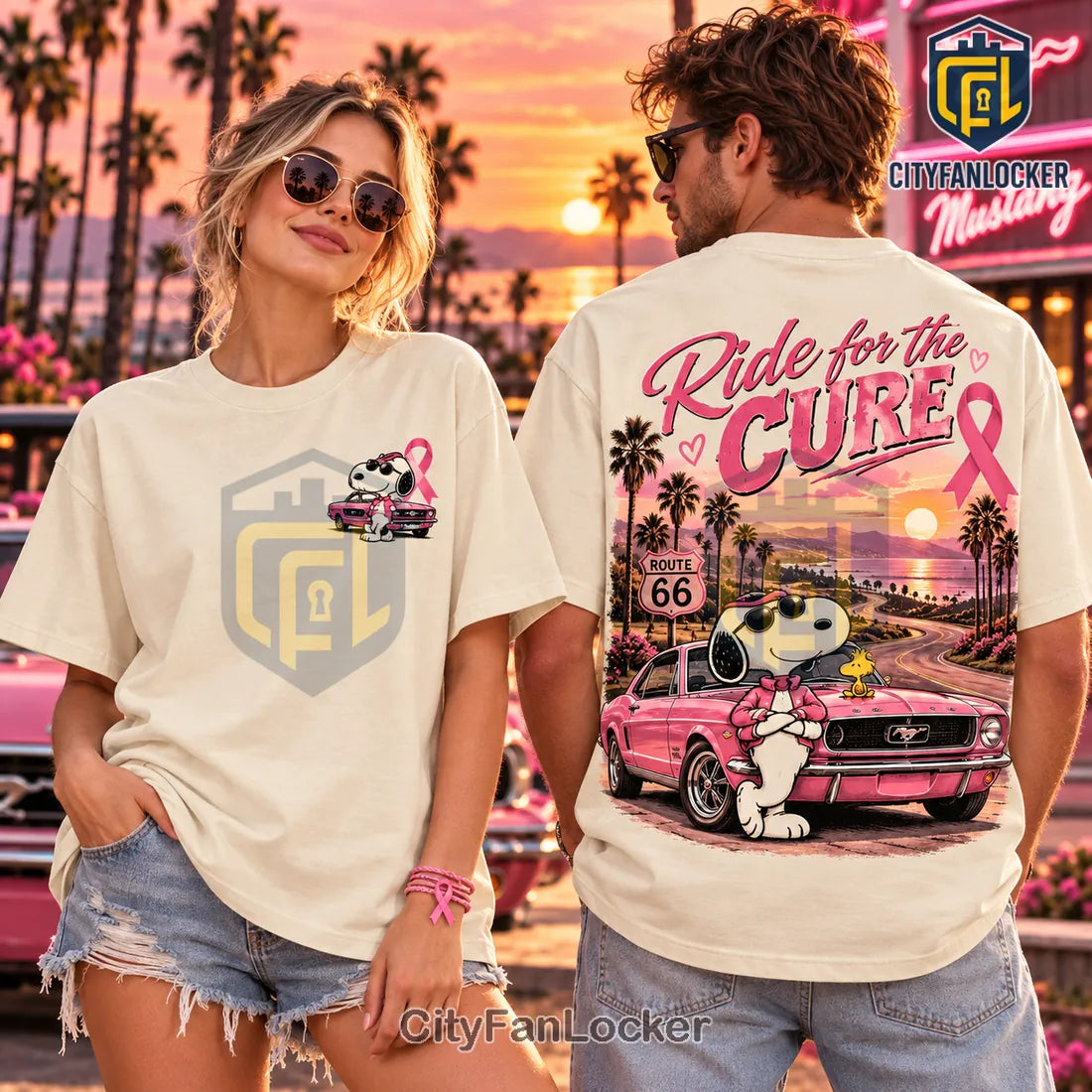 Snoopy Woodstock Ride For The Cure Shirt