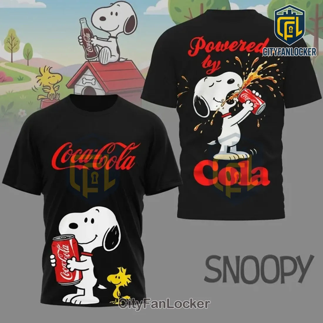 Snoopy x Coca-Cola Black T-Shirt