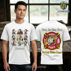 Snoopy x Firefighter Fire Dept Crewneck Graphic T-Shirt