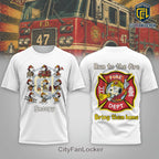 Snoopy x Firefighter Fire Dept Crewneck Graphic T-Shirt