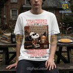 Snoopy x Stranger Things Teacher White T-Shirt