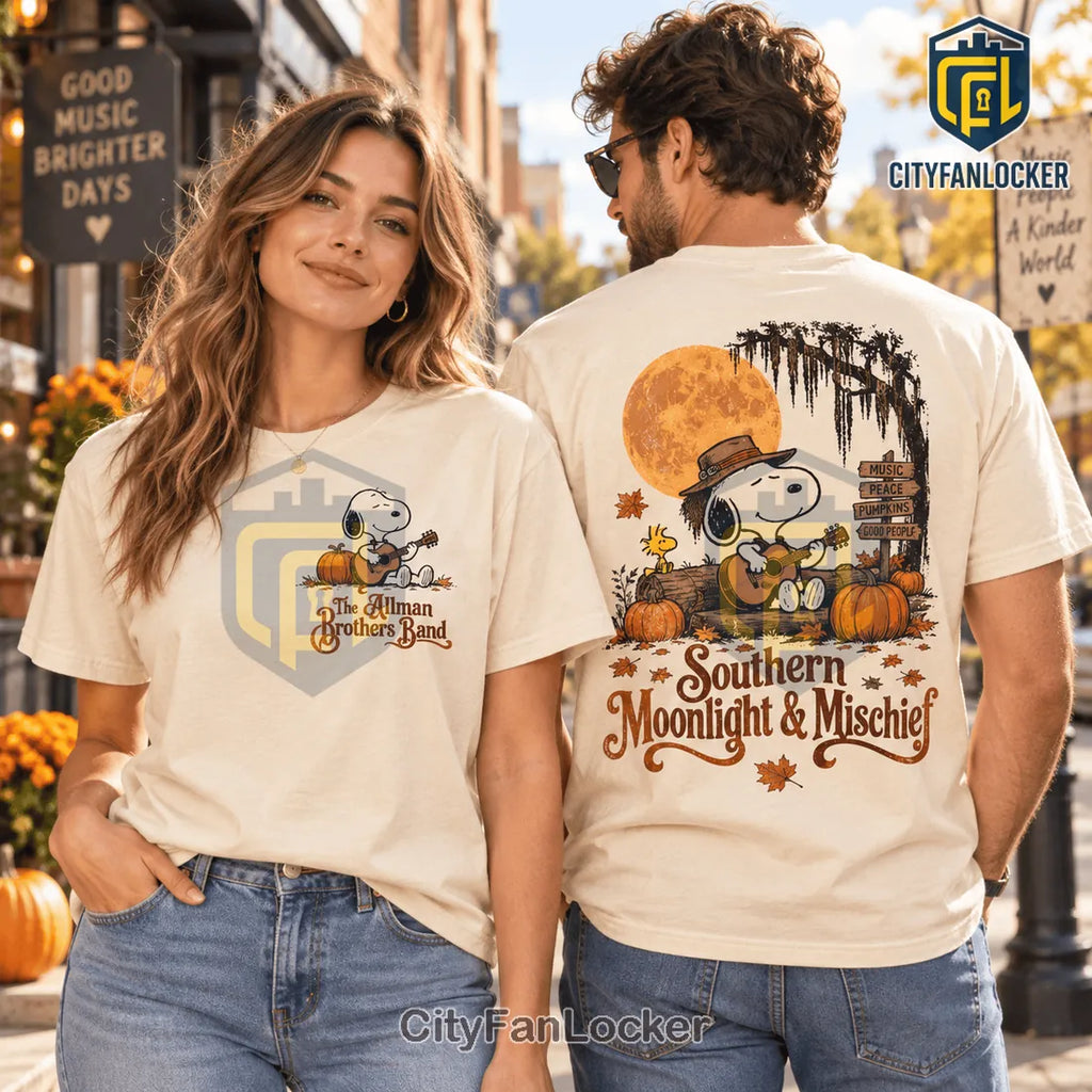 Snoopy x The Allman Brothers Band Beige T-Shirt