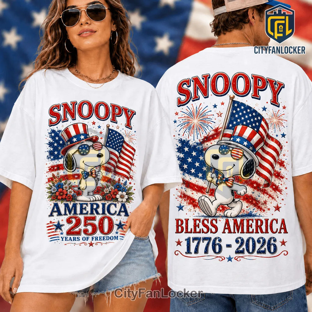 Snoopy x USA 250th Anniversary Patriotic 1776-2026 Celebration Shirt