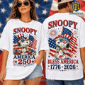 Snoopy x USA 250th Anniversary Patriotic 1776-2026 Celebration Shirt