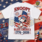 Snoopy x USA 250th Anniversary Patriotic 1776-2026 Celebration Shirt