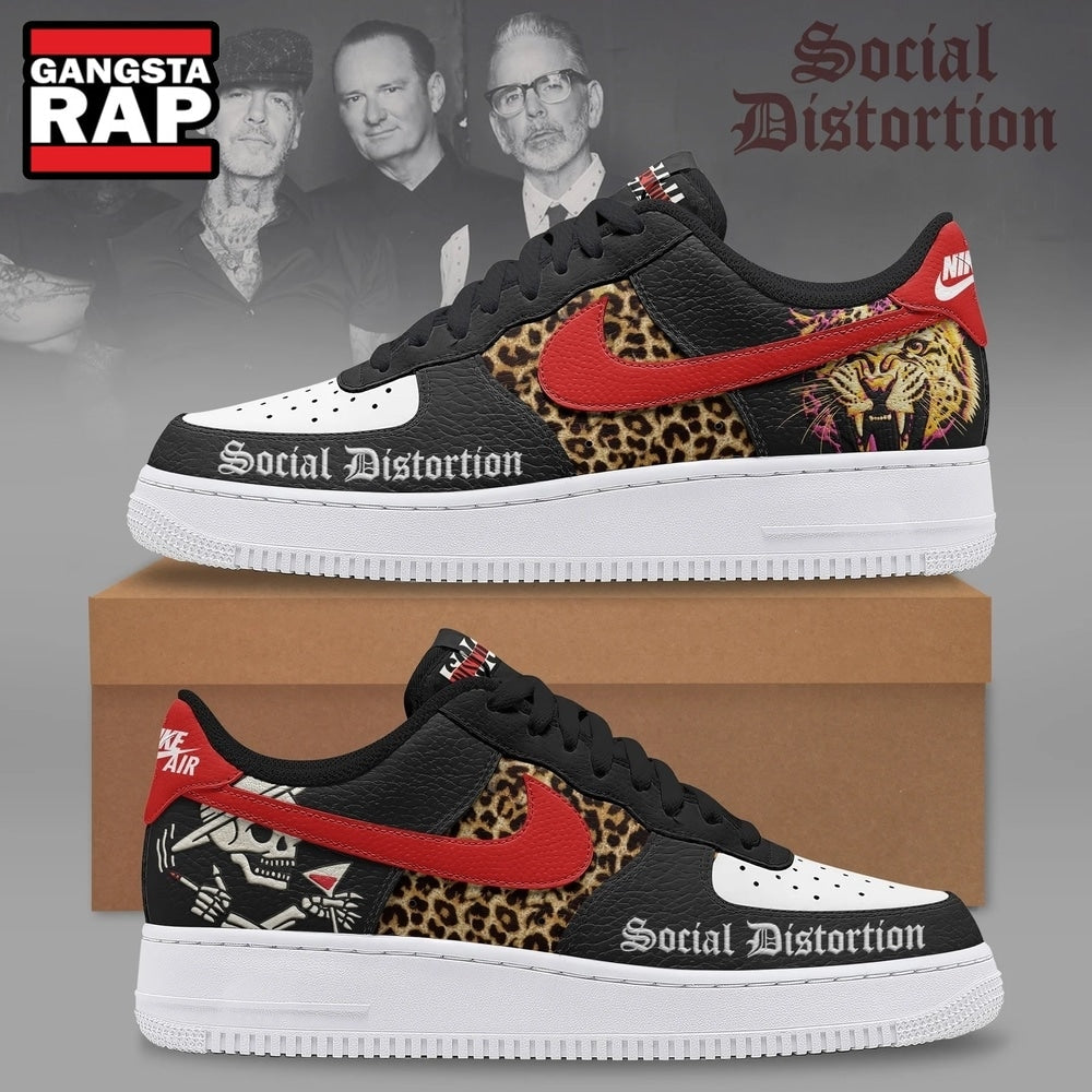 Social Distortion Punk Rock Custom Air Force 1 Shoes, Music Air Force 1 Shoes