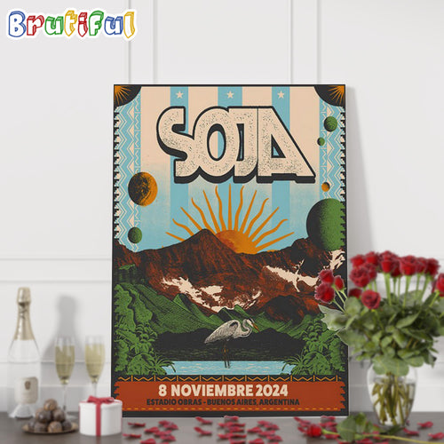 SOJA November 8 2024 Buenos Aires AR Event Wall Art Poster Canvas