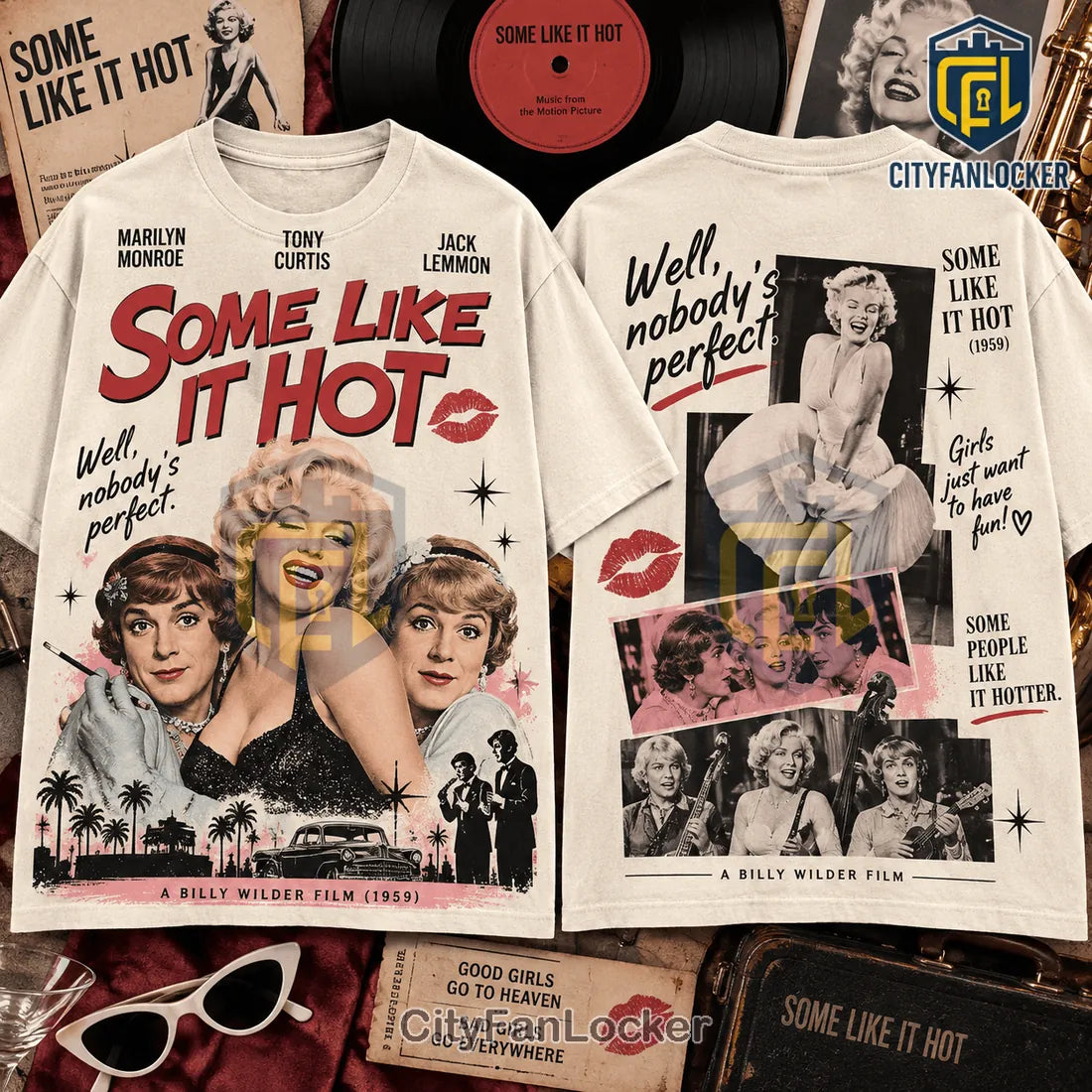 Some Like It Hot 1959 Movie Hot Pink T-Shirt