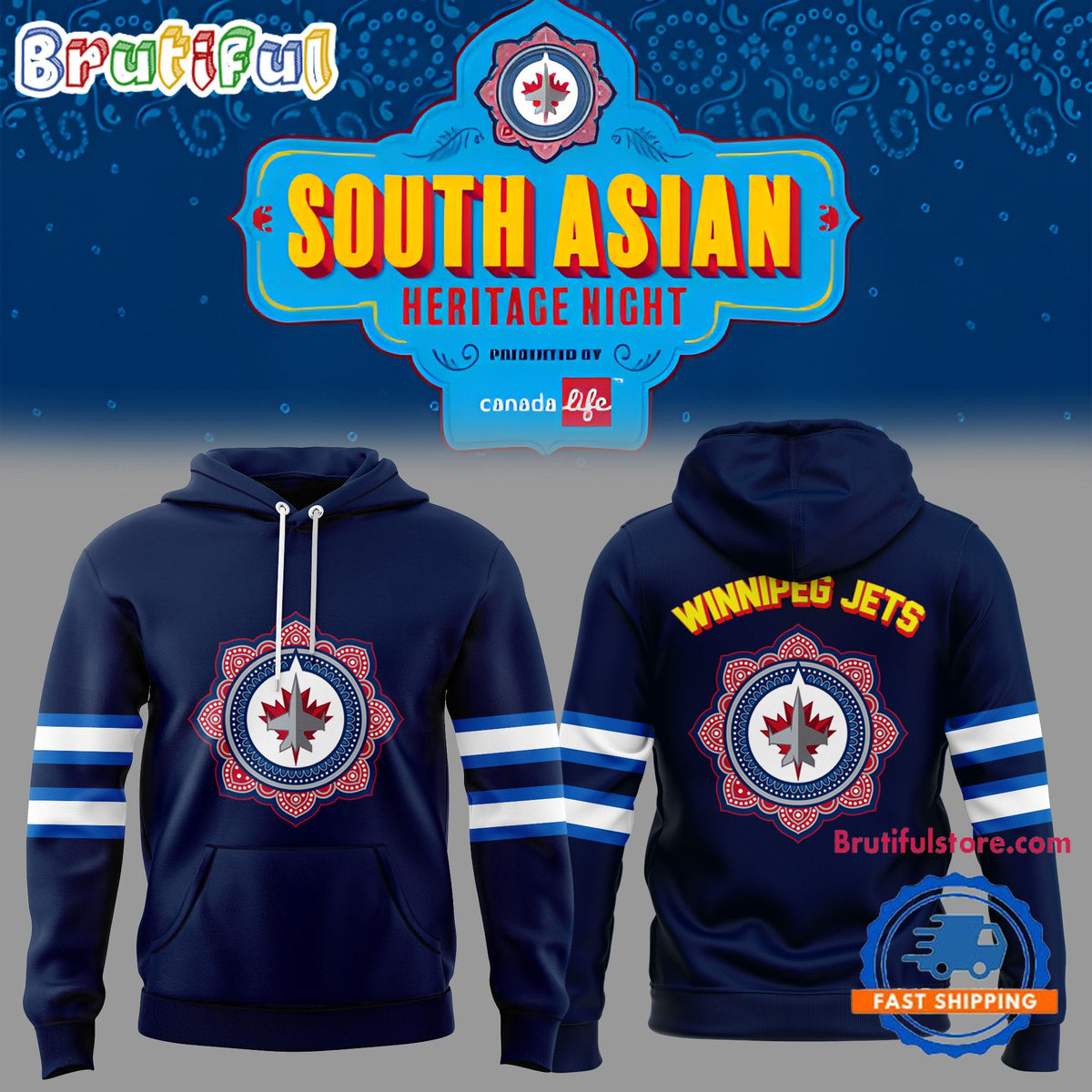 South Asian Heritage Night Winnipeg Jets New Hoodie Shirt