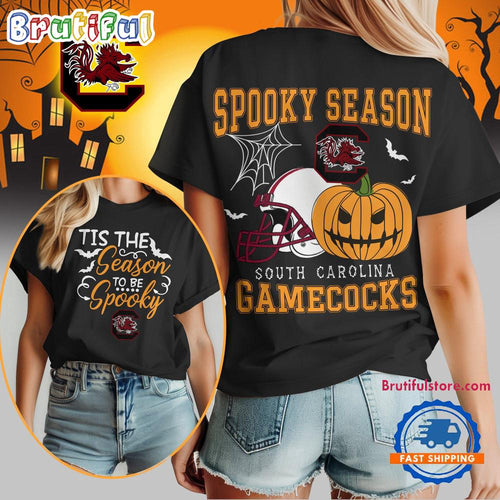 South Carolina Gamecocks 2025 NCAA Halloween Spooky Season Vintage T Shirt