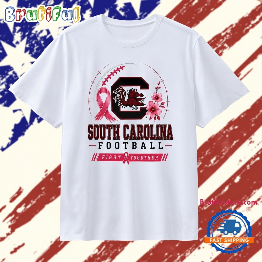 South Carolina Gamecocks Football Fight Together Breast Cancer Awareness T Shirt