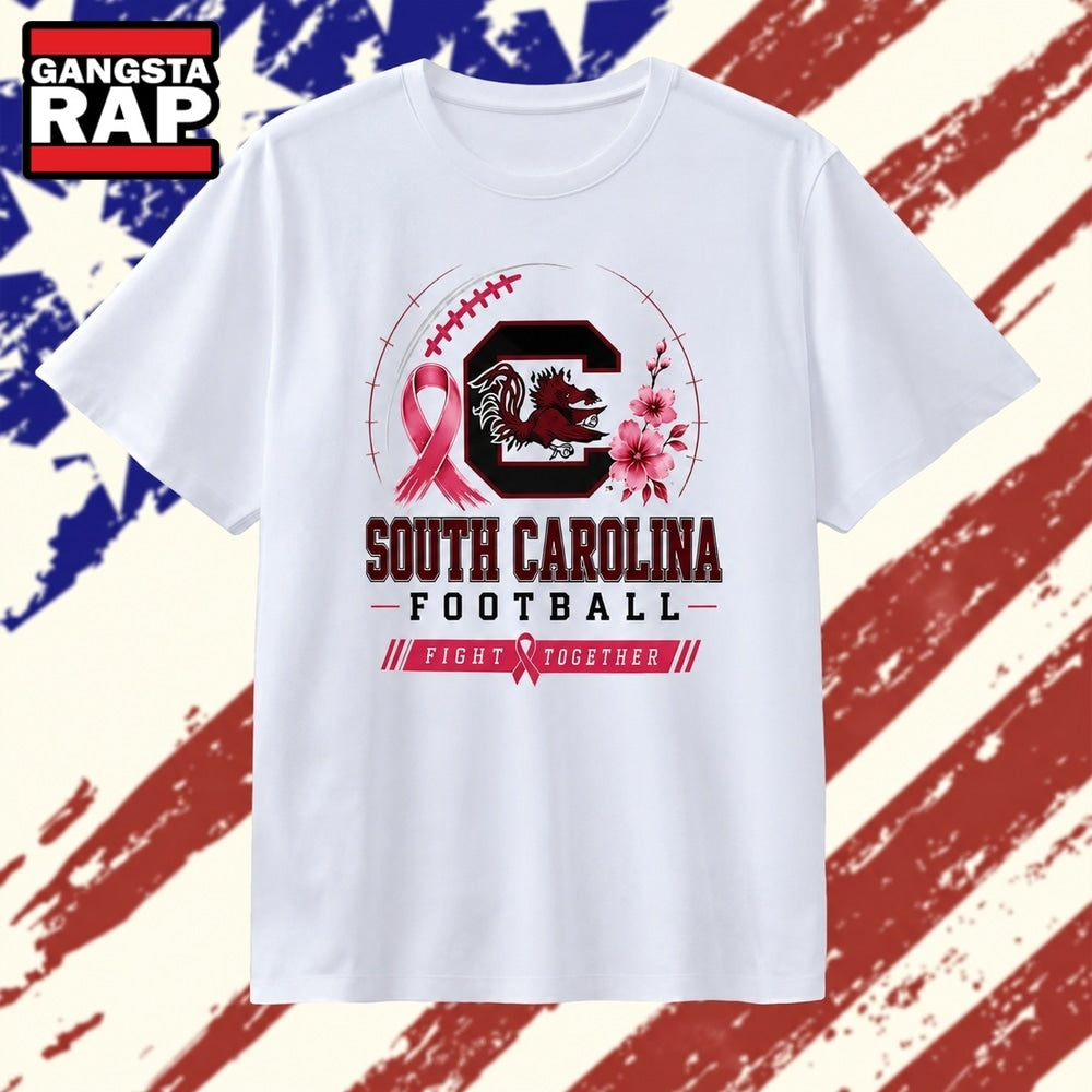 South Carolina Gamecocks Football Fight Together Breast Cancer Awareness T Shirt