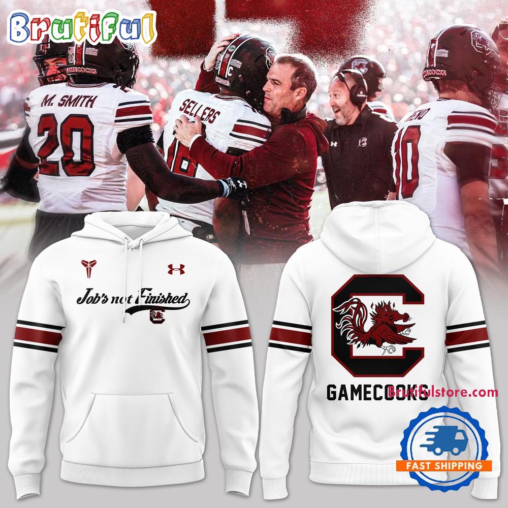 South Carolina Gamecocks Job’s not Finished Limited Edition White Hoodie