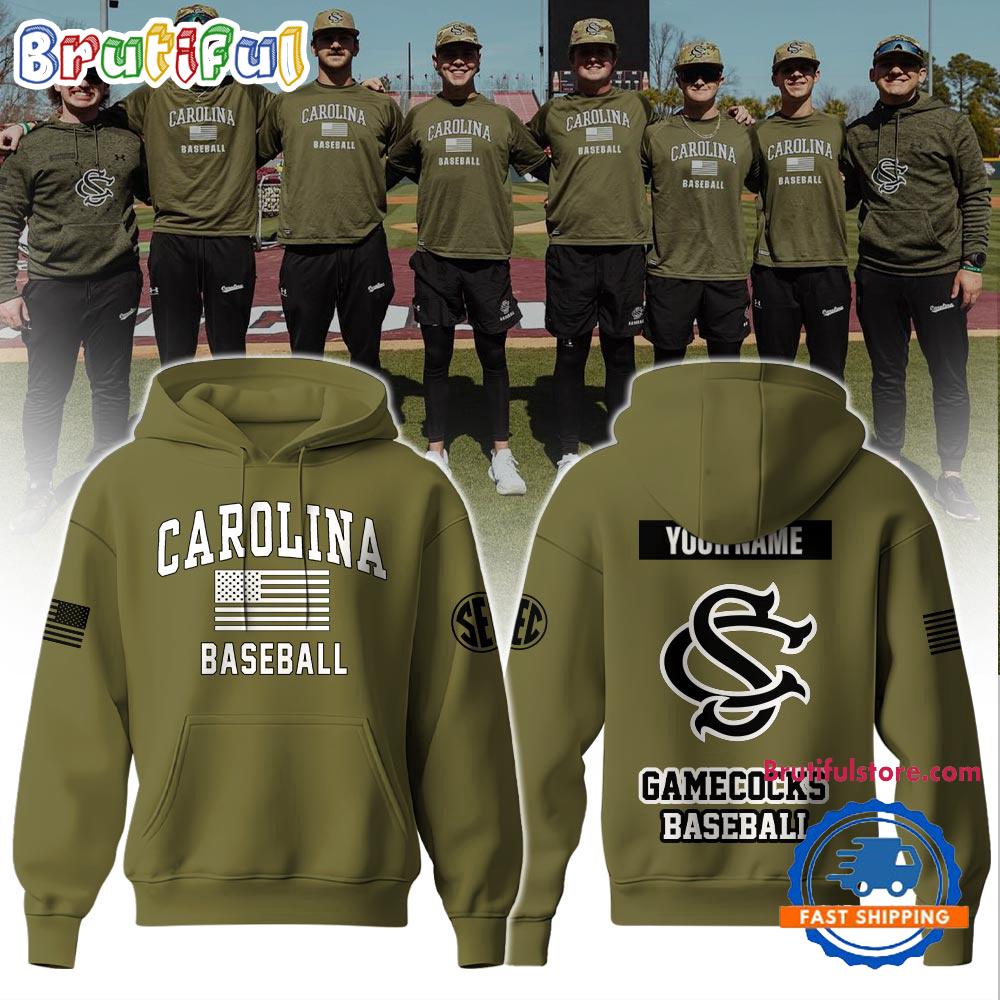 South Carolina Gamecocks NCAA Baseball x Salute to Service 2025 Hoodie T-Shirt
