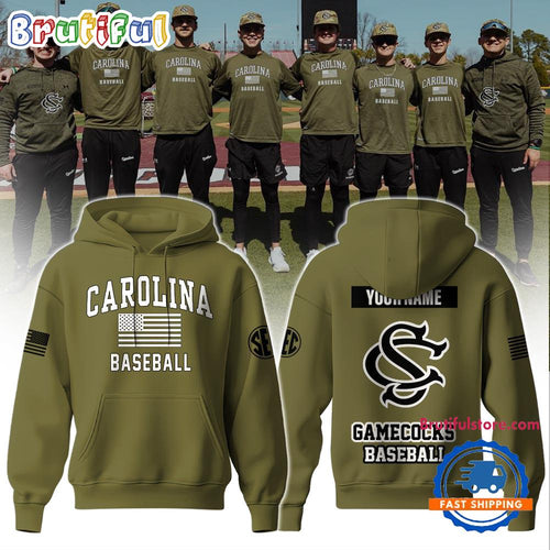South Carolina Gamecocks NCAA Baseball x Salute to Service 2025 Hoodie T-Shirt