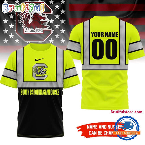 South Carolina Gamecocks NCAA Hi Vis Safety Unisex 3D Shirt