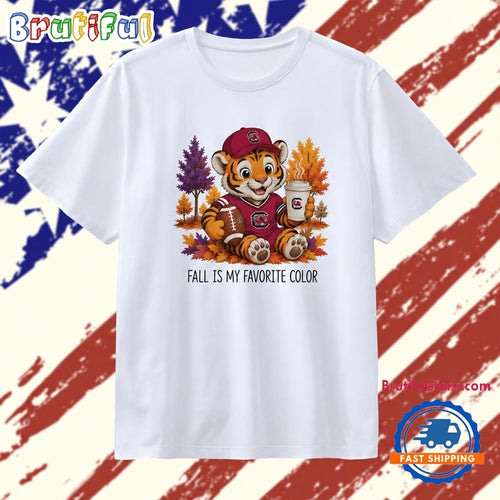 South Carolina Gamecocks Tiger Fall Is My Favorite Color T Shirt