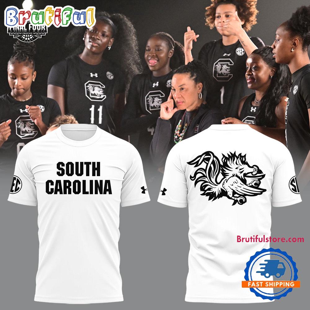 South Carolina Gamecocks Women’s Basketball 2026 White Uniform Hoodie T-Shirt