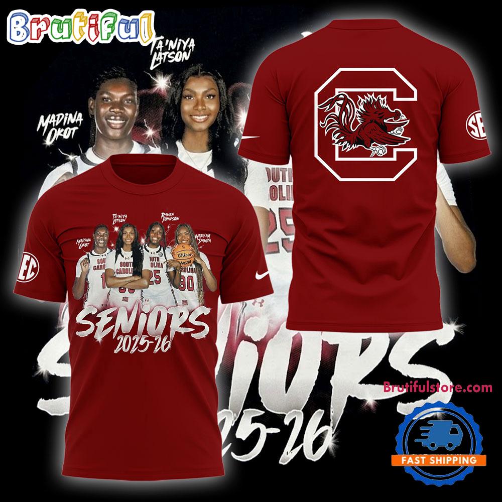 South Carolina Gamecocks Women’s Basketball NCAA 2025-2026 Champions Red T Shirt