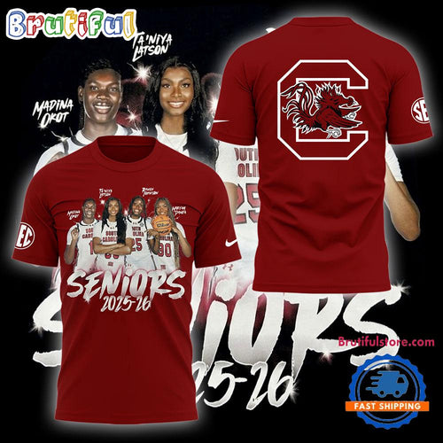 South Carolina Gamecocks Women’s Basketball NCAA 2025-2026 Champions Red T Shirt