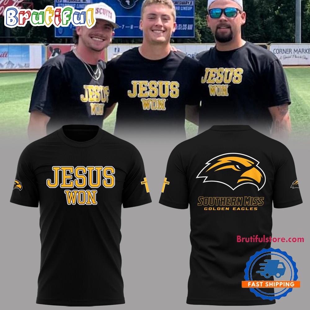 Southern Miss Golden Eagles JESUS WON Hoodie T-Shirt