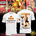 Spain National Soccer Team 2026 World Cup Champions 3D Shirt