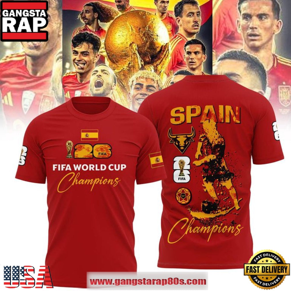 Spain National Soccer Team 2026 World Cup Champions T Shirt
