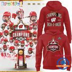 Special 2026 Women’s Ice Hockey National Champions Back-To-Back Wisconsin Badgers Hockey Hoodie T-Shirt