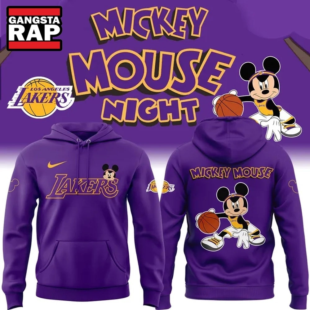 Special New Los Angeles Lakers x Mickey Mouse Hoodie T-Shirt