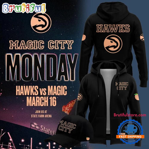 Special New Magic City Atlanta Hawks 2026 Black Zipper Hoodie