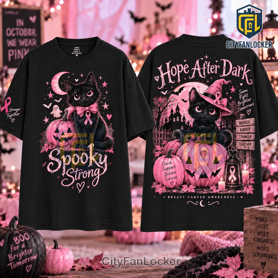 Spooky Strong Breast Cancer Awareness Shirt