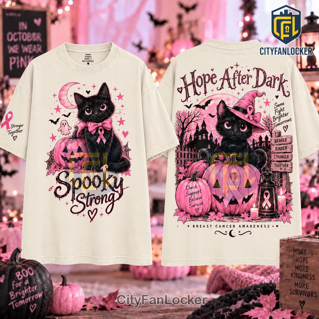 Spooky Strong Breast Cancer Awareness Shirt