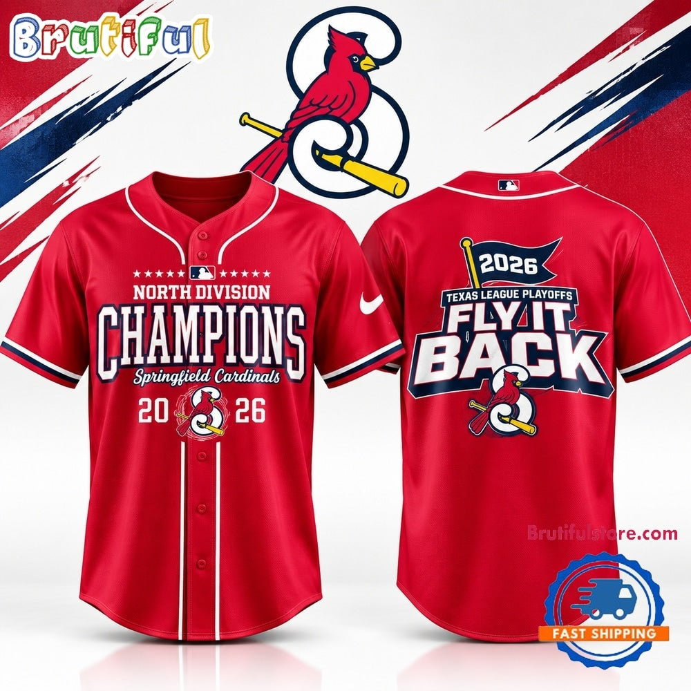 Springfield Cardinals North Division Champions Texas League Playoffs Fly It Back 2026 Baseball Jersey