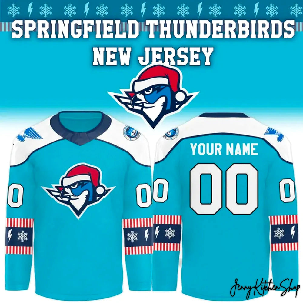 Springfield Thunderbirds Merry Christmas 2025 Hockey Jersey