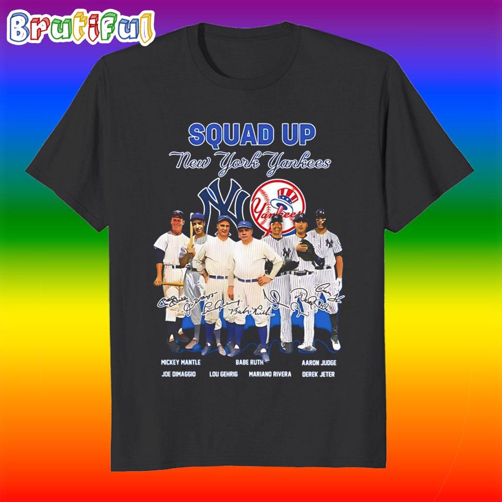 Squad Up New York Yankees All Team Signature T Shirt