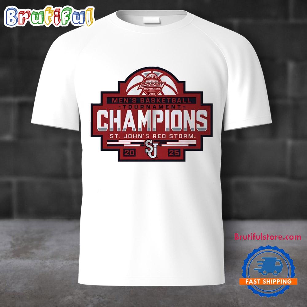 St. John’s Red Storm 2025 Big East Men’s Basketball Conference Champions T Shirt
