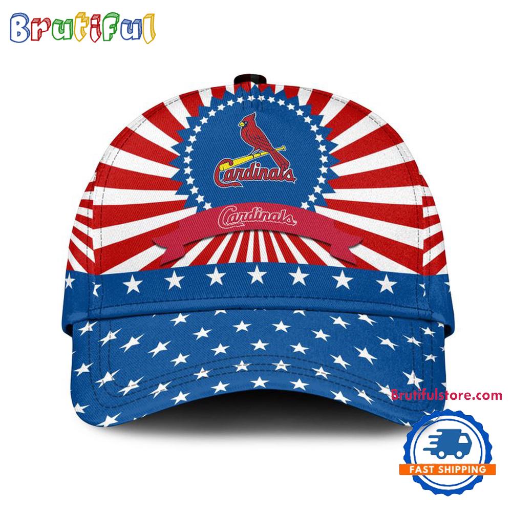 St. Louis Cardinals American Flag Pattern Independence Day Baseball Cap