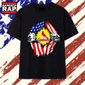 St Louis Cardinals American flag ripped chest T Shirt