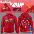 St. Louis Cardinals NURSES NIGHT Red Hoodie T-Shirt