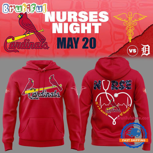 St. Louis Cardinals NURSES NIGHT Red Hoodie T-Shirt