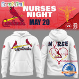 St. Louis Cardinals NURSES NIGHT White Hoodie T-Shirt
