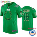 St. Patricks Day Indianapolis Colts #18 Peyton Manning Kelly Green Football Jersey