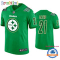 St. Patricks Day Pittsburgh Steelers #21 Sean Davis Kelly Green Football Jersey