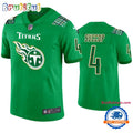 St. Patricks Day Tennessee Titans #4 Ryan Succop Kelly Green Football Jersey