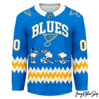 St. Louis Blues x Snoopy Personalized Hockey Jersey