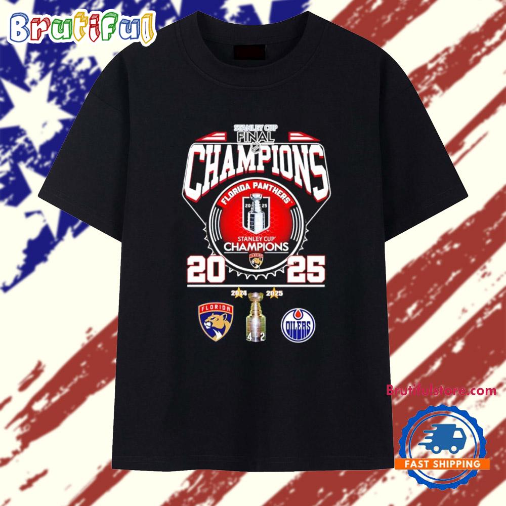 Stanley Cup Final Champions 2025 Florida Panthers Logo T Shirt