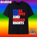 Starts Stripes Human Rights 4th of July T Shirt