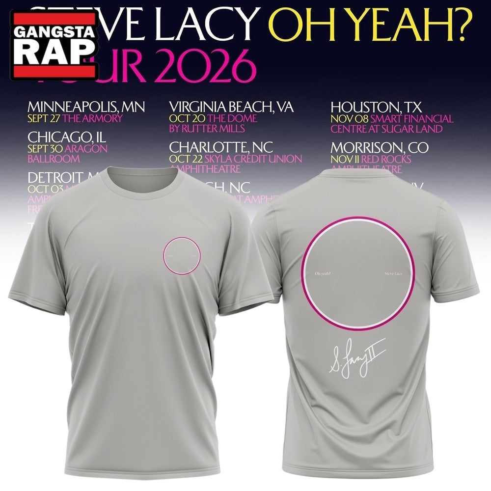 Steve Lacy Oh Yeah Tour 2026 Signature Special New 3D Shirt