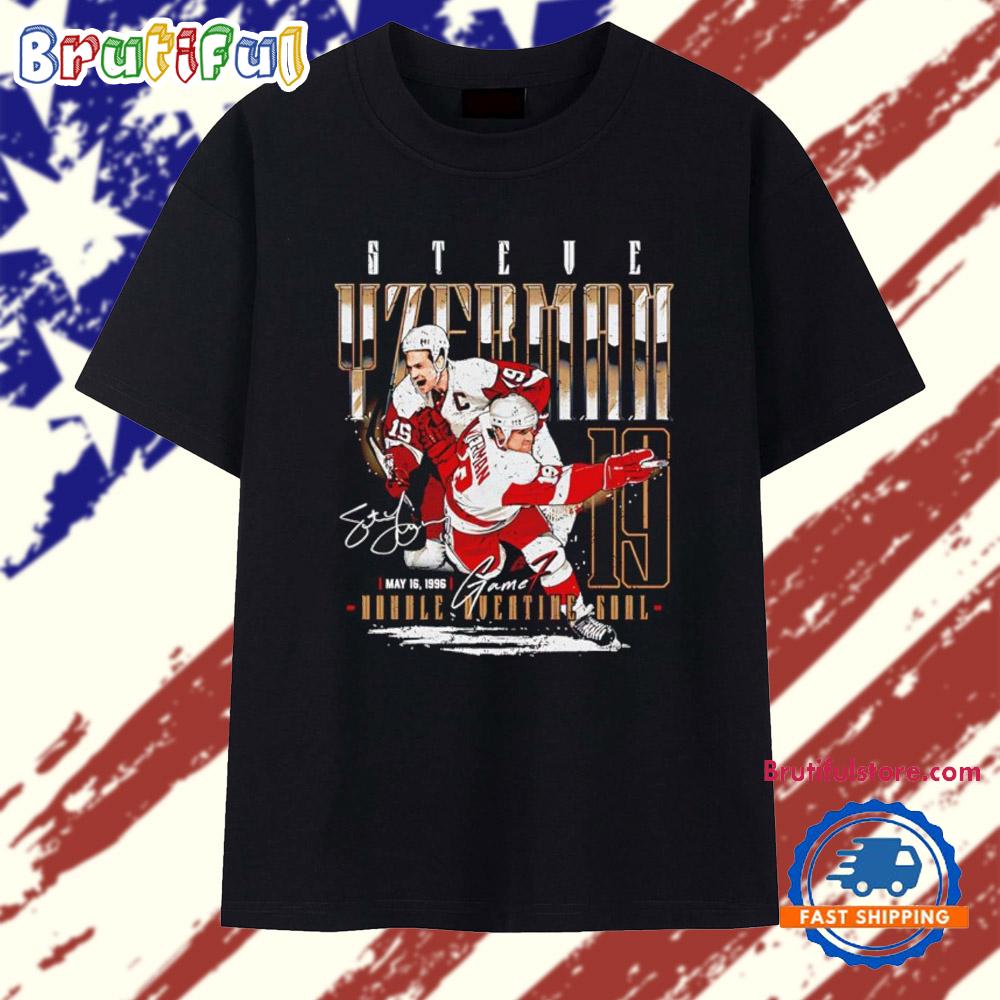 Steve Yzerman Detroit Red Wings Game 7 1996 signature T Shirt
